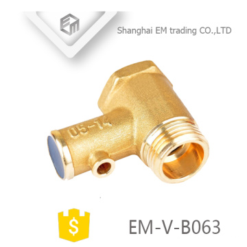 EM-V-B063 soupape de sécurité en laiton à pression moyenne en laiton pour le chauffe-eau sans poignée